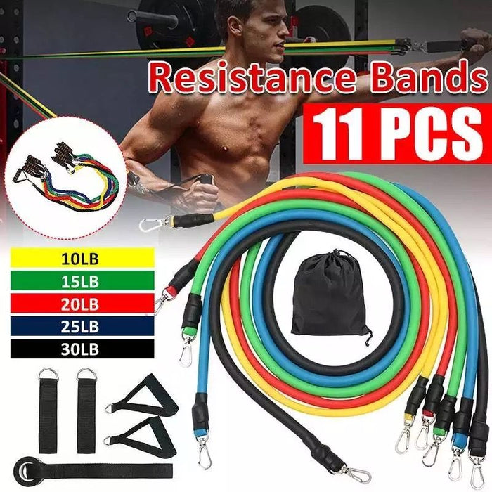 11-Piece Set Power Resistance Bands Equipment for Men and Women