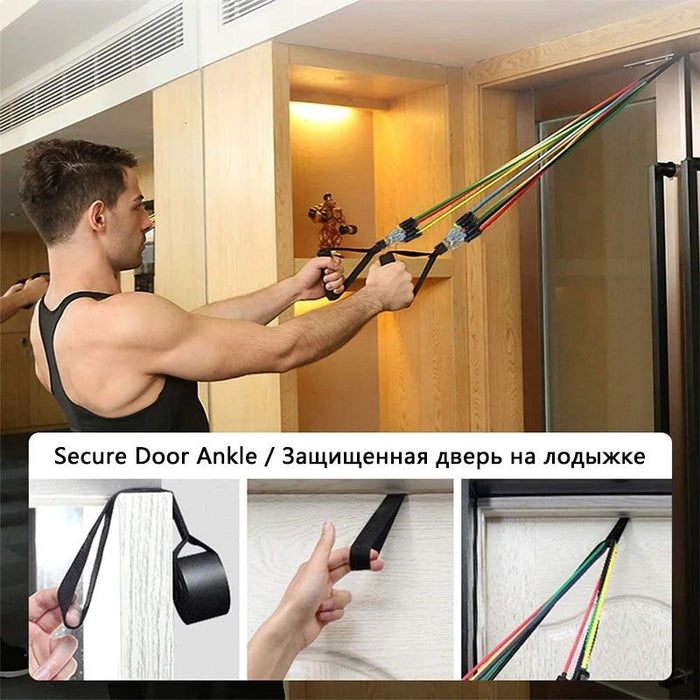 11-Piece Set Power Resistance Bands Equipment for Men and Women