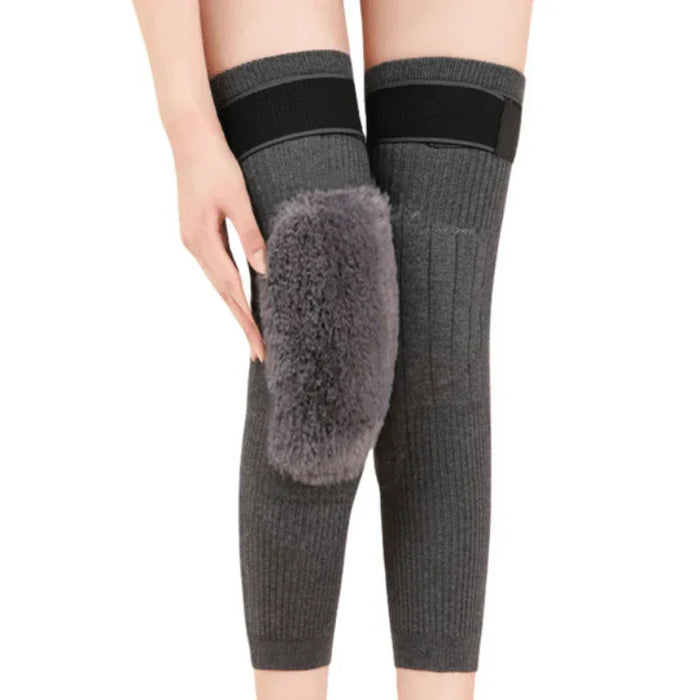 2 Pcs Adjustable Cashmere wool Knee Warmers for Men and  Women