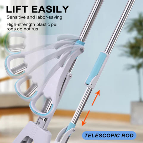 Double Squeeze Floor Sponge Mop – Hands-Free adjustable Lazy Mop with Super Absorbent Sponge