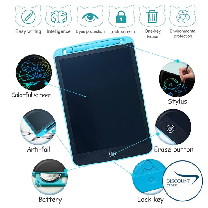 LCD Writing & Drawing Tablet Pad For Kids with Digital Pen