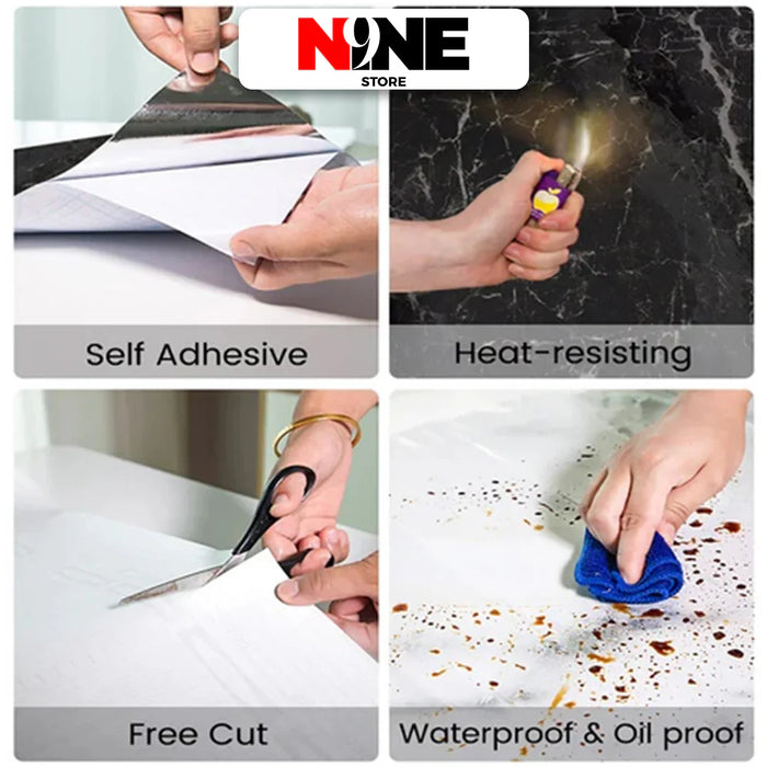 Self Adhesive high-quality thick Marble Sheet  Water Proof, and Anti Oil.